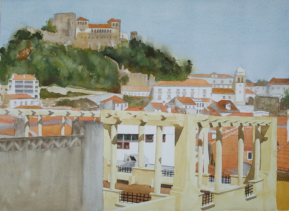 Vista para o castelo de Leiria