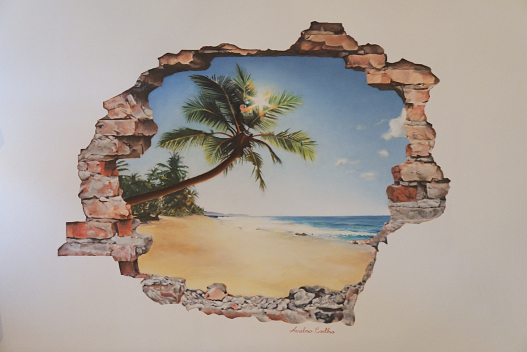 Mural praia tropical